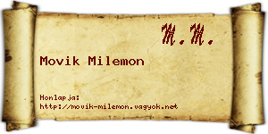 Movik Milemon névjegykártya